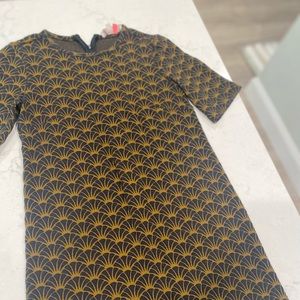 Loft dress dark goldish color and black size XS